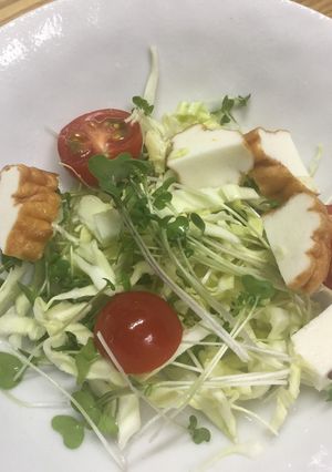スプラウトと魚河岸あげ入りのサラダ-レシピのメイン写真