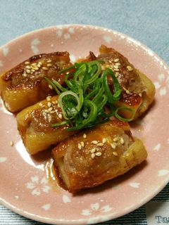 ちくわの肉詰め!甘辛ソースを絡めて♡-レシピのメイン写真