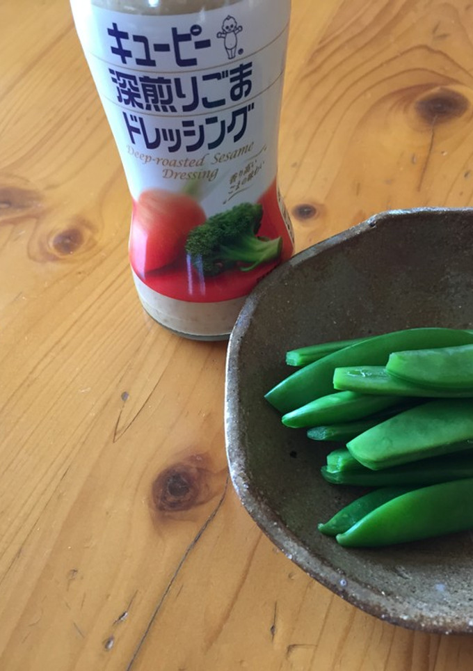 まるごとスナップエンドウの胡麻和え-レシピのメイン写真