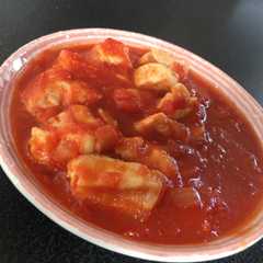 รูปของ お弁当に☆鶏むね肉のトマト煮