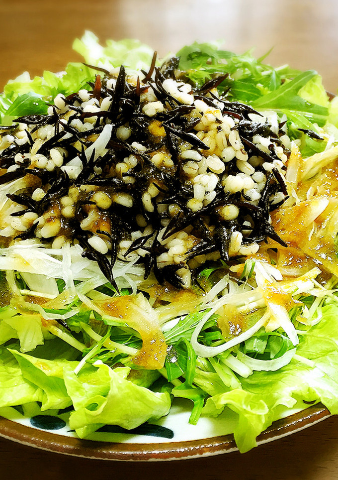 和風ドレで食べるひじきともち麦のサラダ-レシピのメイン写真