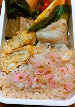 春到来！竹の子と桜えびのおもちでおこわ-レシピのメイン写真