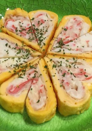 簡単☆二色のハートの卵焼き♡-レシピのメイン写真