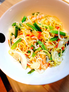 あるもの簡単!ニラとしらすで塩焼きそば-レシピのメイン写真