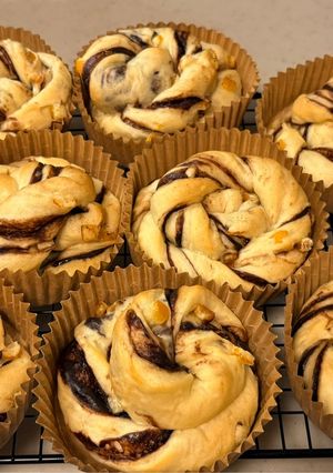オレンジ香る♪くるくるチョコマーブルパン-レシピのメイン写真