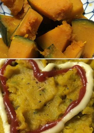 かぼちゃトースト 残り物で朝ごはん-レシピのメイン写真