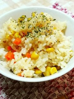 簡単!ツナとコーンの洋風炊き込みご飯☆-レシピのメイン写真