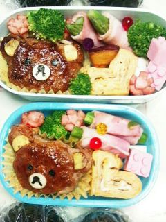 キャラ弁♪リラックマハンバーグ弁当♪-レシピのメイン写真
