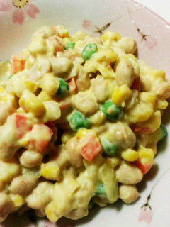 水煮大豆の、サラダ-レシピのメイン写真