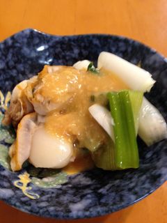 葉玉ねぎとベビーホタテの酢味噌和え-レシピのメイン写真