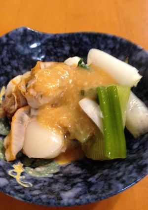 葉玉ねぎとベビーホタテの酢味噌和え-レシピのメイン写真