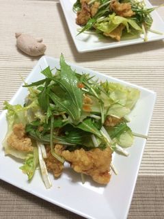 簡単!混ぜるだけ!からあげでおかずサラダ-レシピのメイン写真