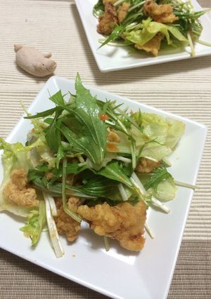 簡単！混ぜるだけ！からあげでおかずサラダ-レシピのメイン写真