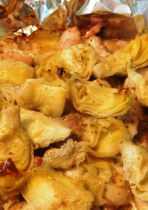 鶏肉とアーティチョークのオーブン焼き-レシピのメイン写真