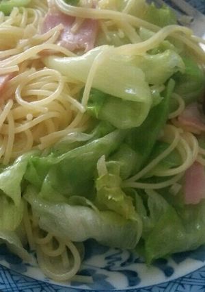 レタスとベーコンのペペロンチーノ-レシピのメイン写真