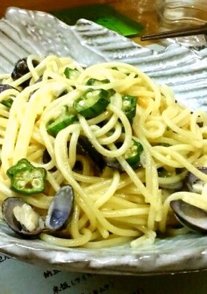 シジミとオクラのパスタ-レシピのメイン写真