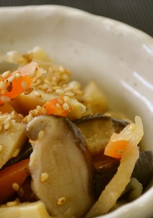 調味料一つで♡切干大根とたけのこの煮物-レシピのメイン写真