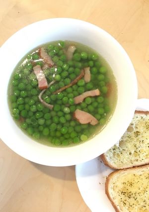 グリンピースたっぷりスープ-レシピのメイン写真