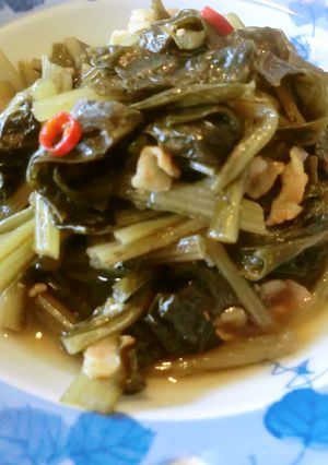 ♪豚肉と野沢菜の炒め煮 本当に美味し~い-レシピのメイン写真