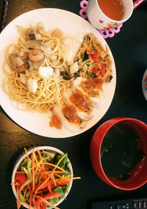 冷凍ミックスで簡単すぐ！シーフードパスタ-レシピのメイン写真
