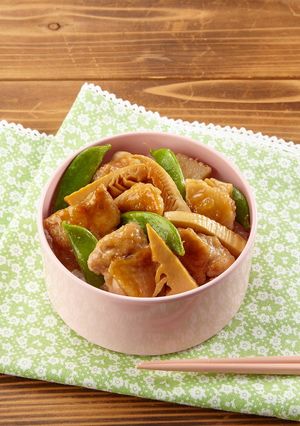 お弁当に！鶏肉とたけのこの照り焼き丼-レシピのメイン写真
