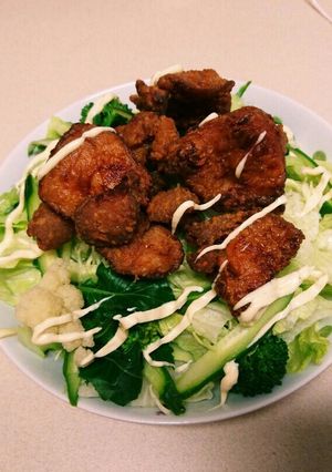 鶏の唐揚げサラダ-レシピのメイン写真