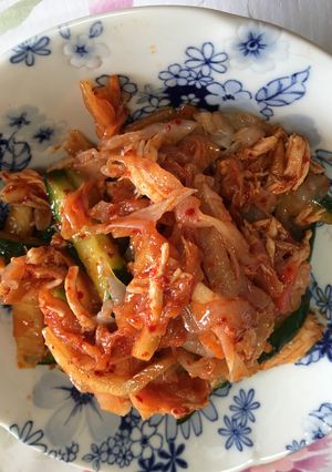 簡単な胡瓜キムチと鶏ささみ和え-レシピのメイン写真