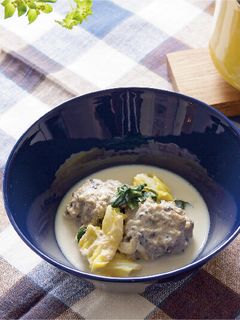 犬ごはん・いわしだんごの豆乳煮込み-レシピのメイン写真