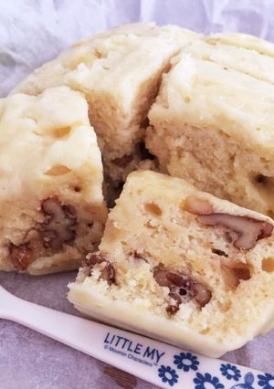 もちもちレンジ蒸しパン(くるみチーズ)-レシピのメイン写真
