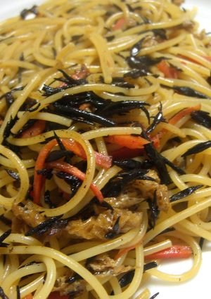 ひじきの煮物の残りで☆美味しい和風パスタ-レシピのメイン写真