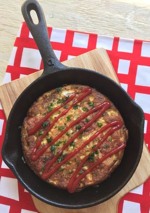 スキレットで熱々♪スパニッシュオムレツ-レシピのメイン写真
