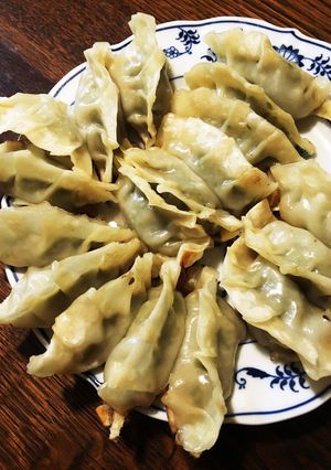 春菊としいたけの香り焼き餃子-レシピのメイン写真