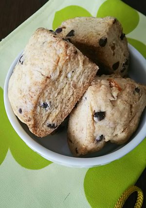 チョコ&オレンジのヘルシースコーン-レシピのメイン写真