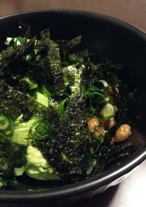 ねぎアボ納豆のりごま油しょう油-レシピのメイン写真
