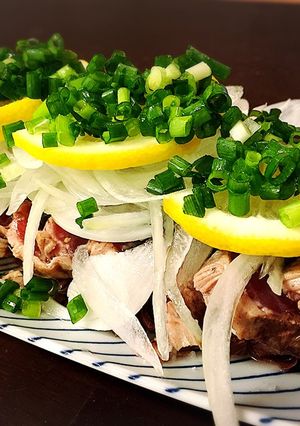 鰹のたたきと新タマのさっぱり塩レモン-レシピのメイン写真