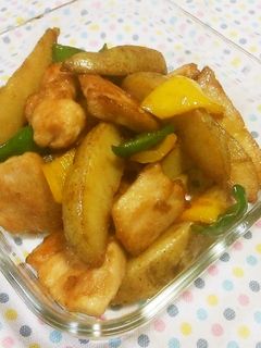 冷凍ポテトと鶏むね肉の中華炒め-レシピのメイン写真