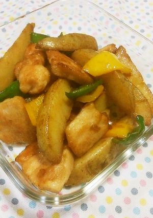 冷凍ポテトと鶏むね肉の中華炒め-レシピのメイン写真