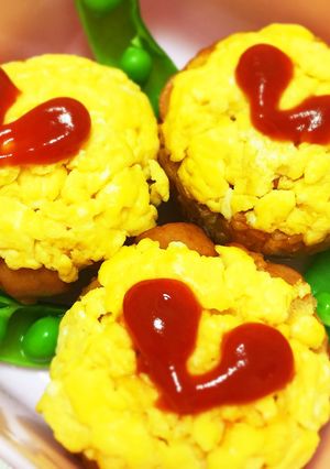 簡単かわいいお弁当♡コロコロオムライス-レシピのメイン写真