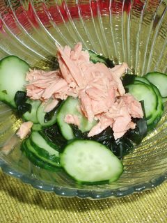 ツナとわかめときゅうりの酢の物-レシピのメイン写真