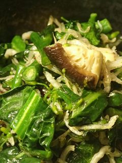 黒キャベツの菜花とちりめんじゃこ炒め-レシピのメイン写真