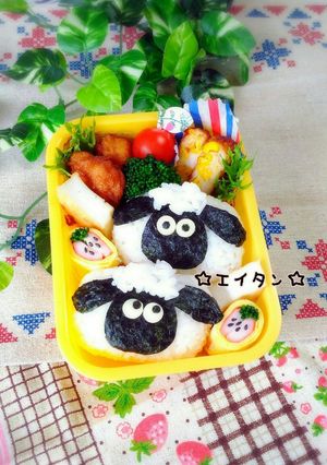 大量生産☆俵おにぎりdeひつじのショーン-レシピのメイン写真