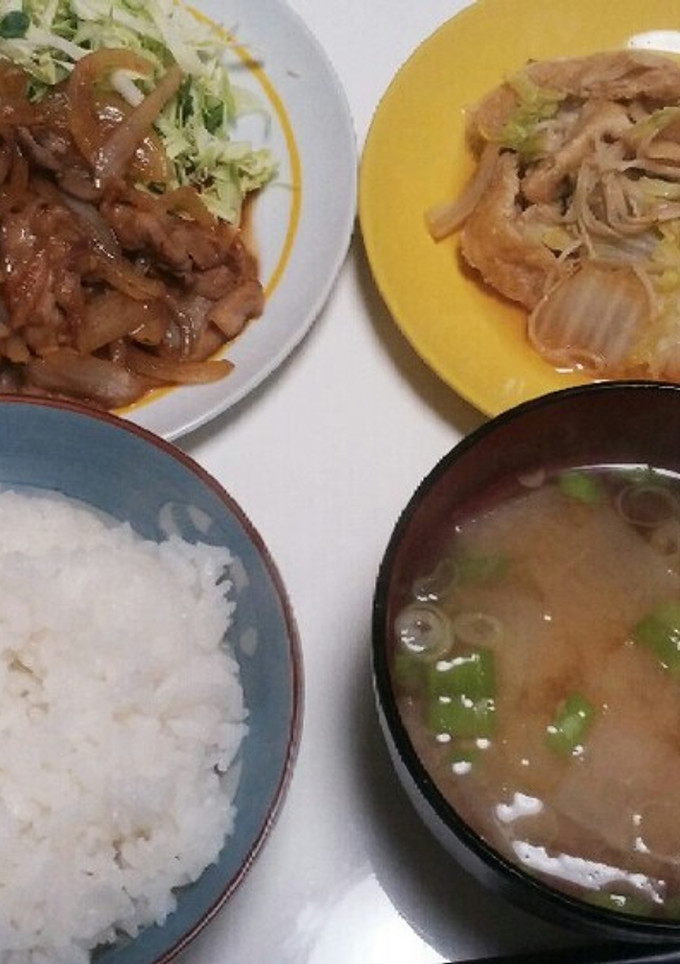 豚生姜焼き&白菜のくたくた煮-レシピのメイン写真