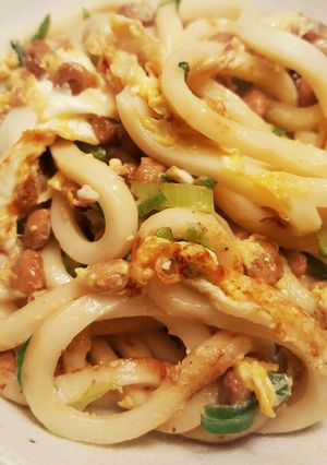 5分で簡単♪納豆焼きうどん-レシピのメイン写真