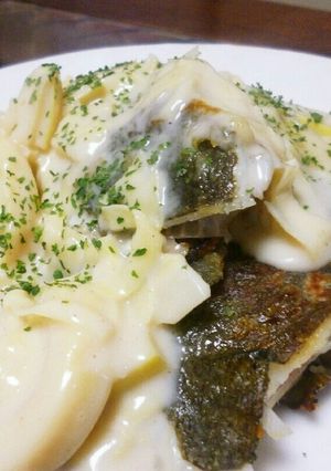 ヒラメのムニエルたけのこソース-レシピのメイン写真