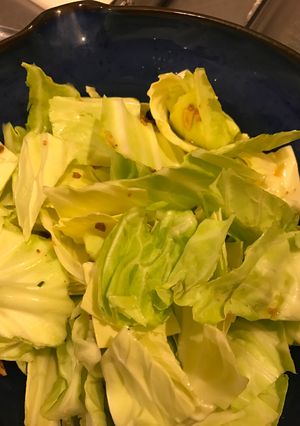 キャベツににんにくオイルがけ-レシピのメイン写真