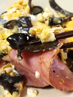 キクラゲとベーコンの卵炒め-レシピのメイン写真