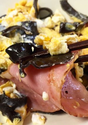 キクラゲとベーコンの卵炒め-レシピのメイン写真