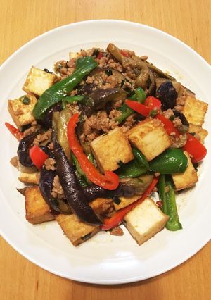 【彩り肉味噌で】茄子と厚揚げの肉味噌炒め-レシピのメイン写真