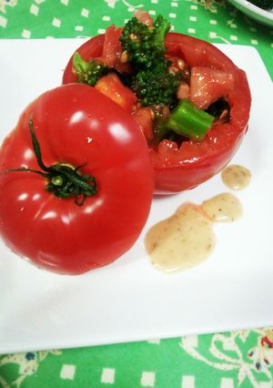 まるごとトマトの胡麻ドレサラダ-レシピのメイン写真