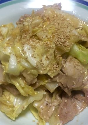 俺流！春キャベツと豚肉の生姜味噌炒め-レシピのメイン写真